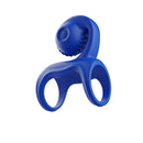 Adam & Eve Snail Vibrating Couples Cage in blue silicone design for enhanced intimacy and pleasure.