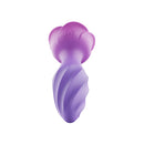 Adam & Eve Rotating Rose Vibrating Anal Plug Periwinkle in vibrant purple silicone design.