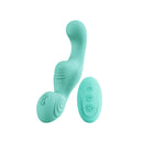 Adam & Eve The Wave Rider Remote Vibrating Grinder in teal color with remote control.
