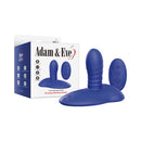 Adam & Eve The Midnight Rider Thrusting Grinder Blue with thrusting silicone shaft and vibrating base.