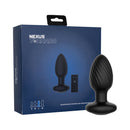 Nexus Tornado Large Rotating Vibrating Butt Plug Black with rechargeable remote control packaging.