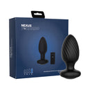 Nexus Tornado XL Rotating Vibrating Butt Plug With Remote in packaging with remote control.