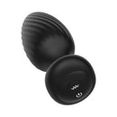 Nexus Tornado XL Rotating Vibrating Butt Plug With Remote in black silicone design with control button