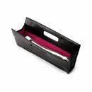 njoy Eleven Stainless Steel Dildo displayed in a stylish black and pink bag.
