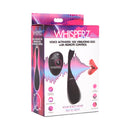 Whisperz Voice Activated 10x Vibrating Egg With Remote packaging showcasing voice-activated features and remote control.