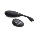 Whisperz Voice Activated 10x Vibrating Egg With Remote and its remote control on a white background.