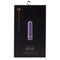 Nu Sensuelle Joie Rechargeable Silicone Bullet Purple packaging featuring a compact design and 15 vibration patterns.
