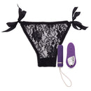 Nu Sensuelle Pleasure Panty Purple with lace design and vibrating bullet.