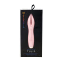 Nu Sensuelle Tulip Vibrator Millennial Pink packaging showcasing a versatile clitoral stimulator.