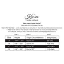 Kixies Tan Fishnet Mardi Gras Tights Size C sizing chart for thigh highs