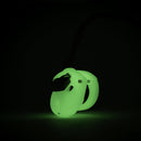CB-X Glow-in-the-Dark Mini-Me Chastity Cage Kit glowing in the dark, showcasing innovative chastity features.