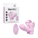 Adam & Eve Venus G-spot Butterfly Remote Vibrator with remote and packaging, featuring dual-zone stimulation.
