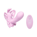 Adam & Eve Venus G-spot Butterfly Remote Vibrator with a curved shaft and wireless remote for dual stimulation.