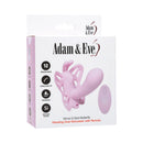 Adam & Eve Venus G-spot Butterfly Remote Vibrator packaging showcasing its features and design.