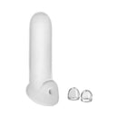 Adam & Eve Mr Thick Cock Sheath Penis Extender with two removable spacers for adjustable length.
