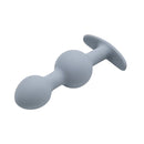 Adam & Eve Vibra-ball Trio Weighted Butt Plug Set Gray silicone plug designed for anal play exploration.
