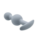 Adam & Eve Vibra-ball Trio Weighted Butt Plug Set Gray showing a silicone anal plug designed for beginners and advanced users.