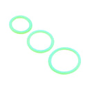 Adam & Eve Family Jewels 9 Piece Penis Ring Set featuring three silicone rings in varying sizes for optimal support.