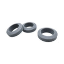 Adam & Eve 3 Piece Comfort Enhancer Cock Ring Set Gray showcasing three graduated rings in gray silicone.