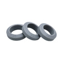 Adam & Eve 3 Piece Comfort Enhancer Cock Ring Set Gray includes three graduated silicone rings.
