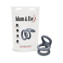 Adam & Eve Adam's Ridged Triple Cage Cock Ring Gray for enhanced performance and comfort.