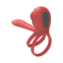 Adam & Eve Vibrating Rose Couples Triple Stimulator with textured design for shared pleasure.