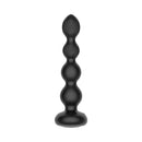 Nexus Tornado Large Rotating And Vibrating Anal Probe in sleek black silicone with rippled design.