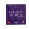 Sweetums Lucky Wipes Strawberries and Cream Flavor 10 Pack packaging for intimate freshness and confidence.