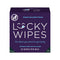 Sweetums Lucky Wipes Cucumber Flavor 10 Pack box featuring the sweet cucumber flavor for intimate freshness.