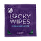 Sweetums Lucky Wipes Cucumber Flavor 10 Pack single wipe packaging for fresh intimacy.