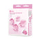 b-Vibe Pink Roses Training Plug Set 2-Piece Glass Butt Plug Set with rose bases in elegant pink packaging