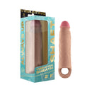 Shaft Vibrating Model F Penis Sheath Size 2 Pine in packaging, showcasing realistic texture and design for enhanced stimulation.