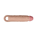 Shaft Vibrating Model F Penis Sheath Size 2 Pine shown in soft silicone with realistic texture for enhanced pleasure.