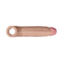 Shaft Vibrating Model F Penis Sheath Size 2 Pine displayed from above, showcasing its realistic texture and lifelike appearance.