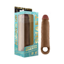 Shaft Vibrating Model F Penis Sheath Size 2 Oak packaging and product display showing realistic texture and design.