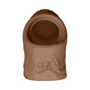 Shaft Vibrating Model F Penis Sheath Size 2 Oak design showcasing flexible silicone interior for stimulation.