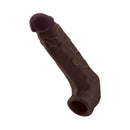 Shaft Vibrating Model F Penis Sheath Size 2 Mahogany shown in image, featuring realistic texture and design.