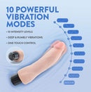 10 powerful vibration modes for Au Naturel Vanilla Ice Vibrating Dildo 8.75 inches with 10 intensity levels and one-touch control.