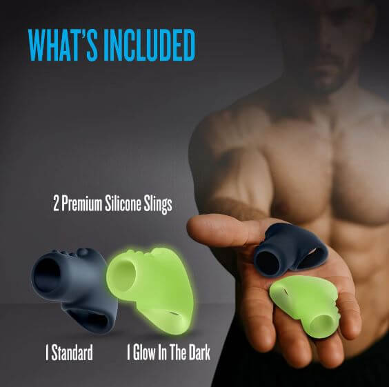 Performance Plus Flare Silicone Cock Sling Set Glow in The Dark - includes 2 premium silicone slings, 1 standard and 1 glow in the dark.