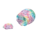 Adam & Eve Ravishing Rose Tapping Clitoral Stimulator Rainbow in colorful galaxy design highlighting its unique shape.