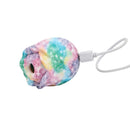 Adam & Eve Ravishing Rose Tapping Clitoral Stimulator Rainbow in a colorful galaxy design with a charging cable.