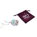 Adam & Eve Ravishing Rose Tapping Clitoral Stimulator Rainbow next to a branded purple storage pouch.