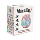 Adam & Eve Ravishing Rose Tapping Clitoral Stimulator Rainbow packaging featuring 9 stimulation modes and waterproof design.