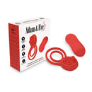 Adam & Eve Double Ring Vibrating Rose Cock Ring with remote, features a vibrating rose and stretchable rings.