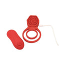 Adam & Eve Double Ring Vibrating Rose Cock Ring with wireless controller, designed for shared stimulation.