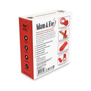 Adam & Eve Double Ring Vibrating Rose Cock Ring packaging with features and specifications highlighted.