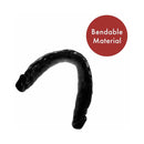 Me You Us Eighteen Double Dong 18 inch Double Ended Dildo Black featuring bendable material for versatile use.