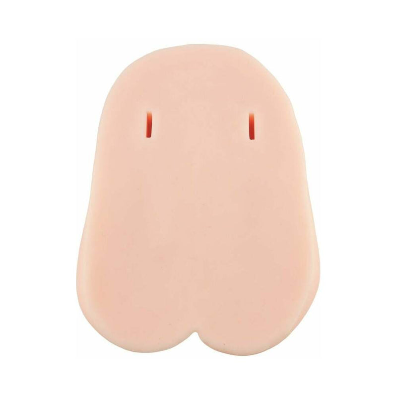 Miss Mia Premium Vibrating Realistic Masturbator Vanilla showcasing its dual-entry design and realistic texture.