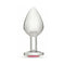 Me You Us Crystal Jewels Metal Plug Pink Medium, a sleek aluminum plug with a pink gem base for pleasure enhancement.