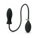 Me You Us Inflatable Anal Plug Black with easy inflation system and ribbed texture for customizable comfort.